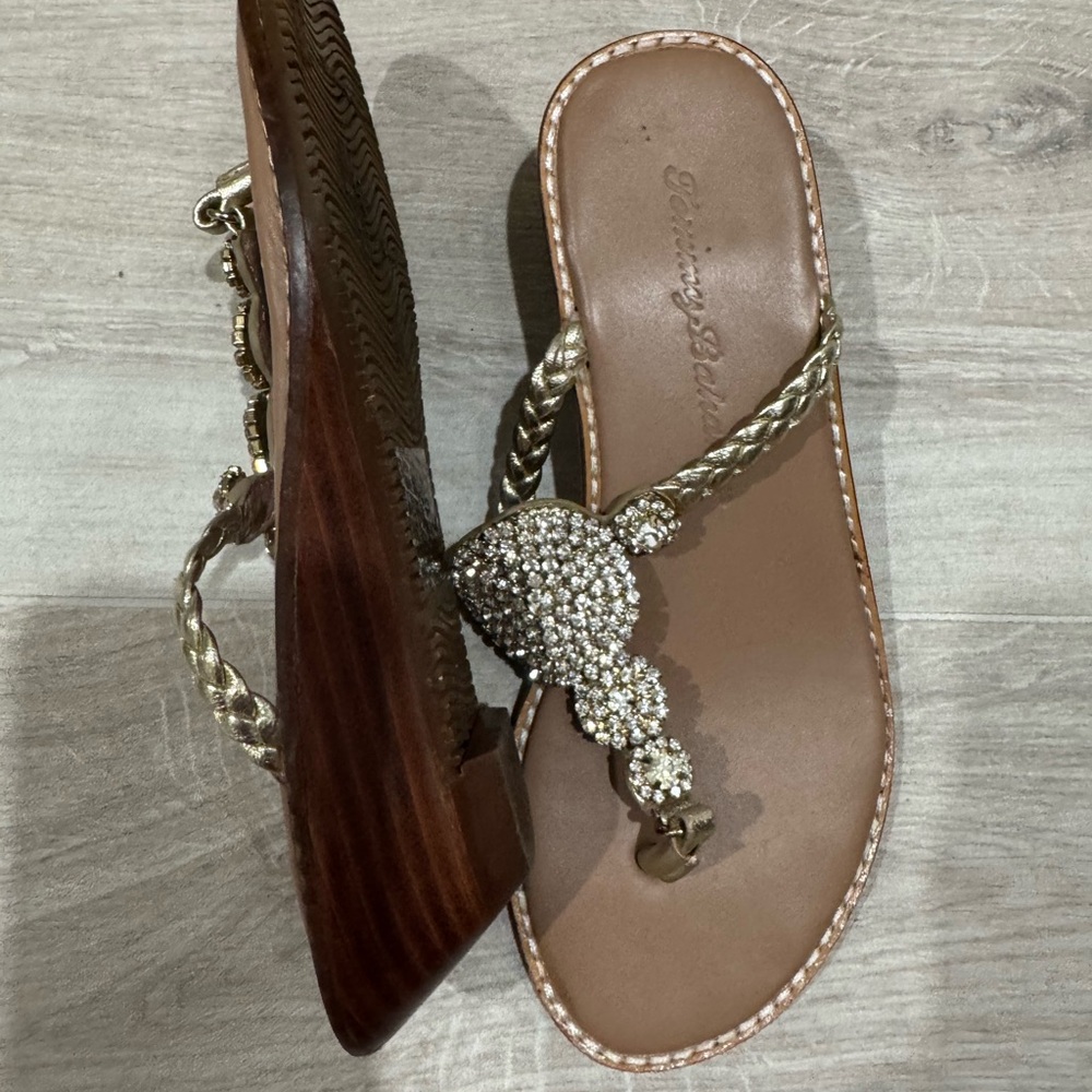 Gold Tommy Bahama Embellished Sandals